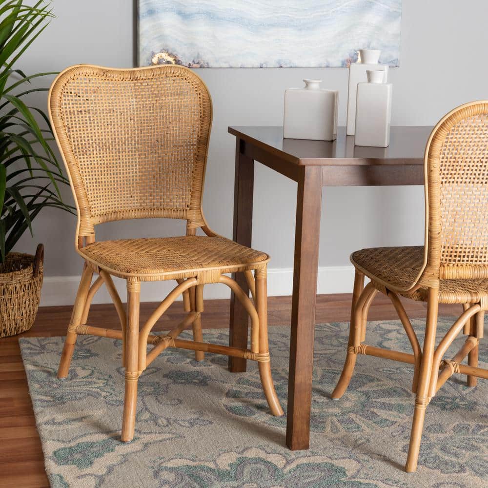 Bohemian Bliss Natural Rattan and Cane Side Chair
