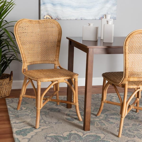 bali & pari Irene Natural Rattan Dining Chair 225-13089-HD - The