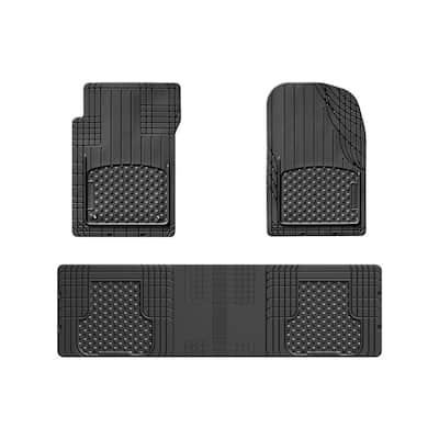 Black 56 in. x 16 in. Over The Hump Rubber Car Mat