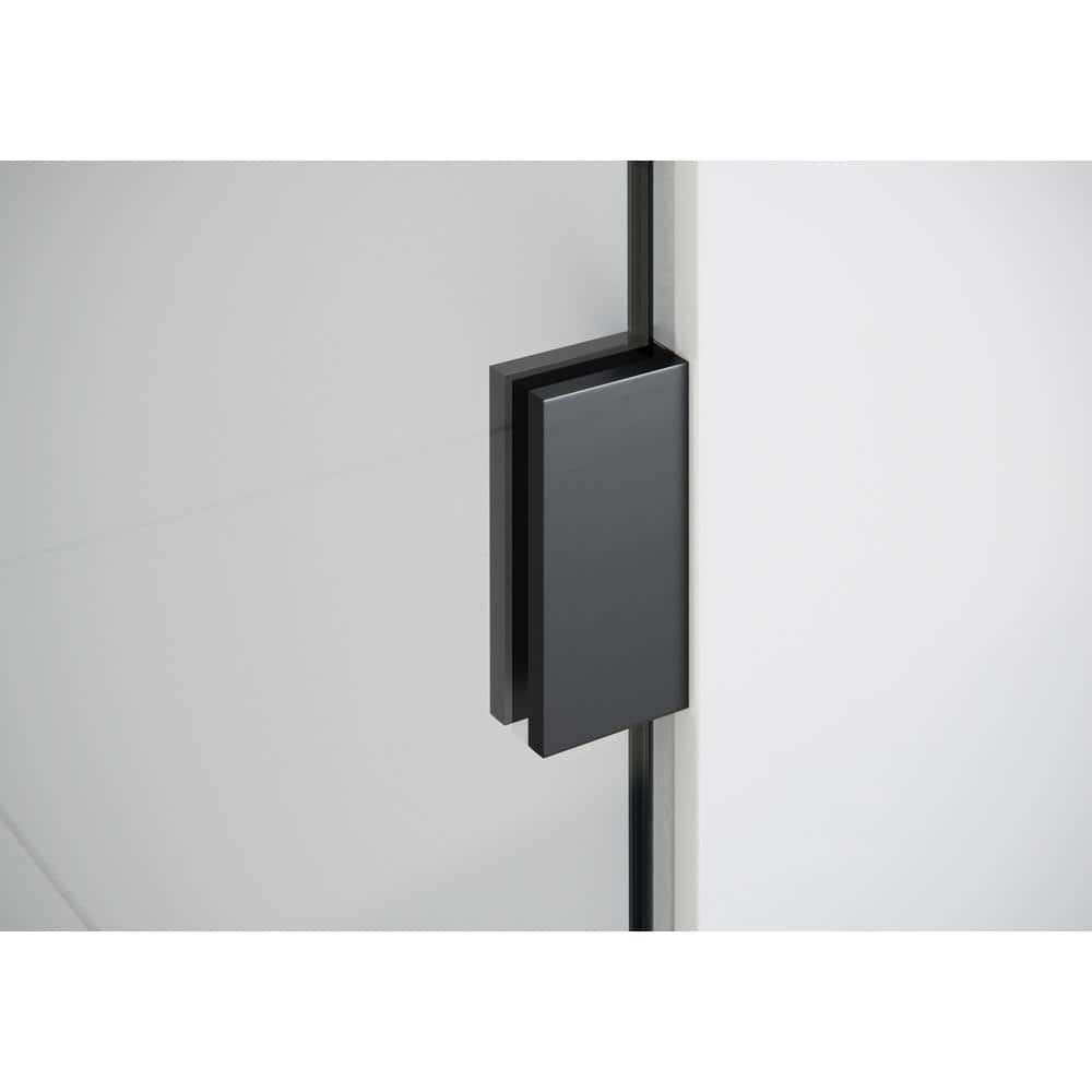Esprit 32 in. x 78 in. Matte Black Glass Shower Panel