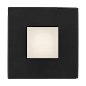 Brander Modern 1-Light Midnight Black Dimmable Wall Sconce with Frosted Acrylic Shade