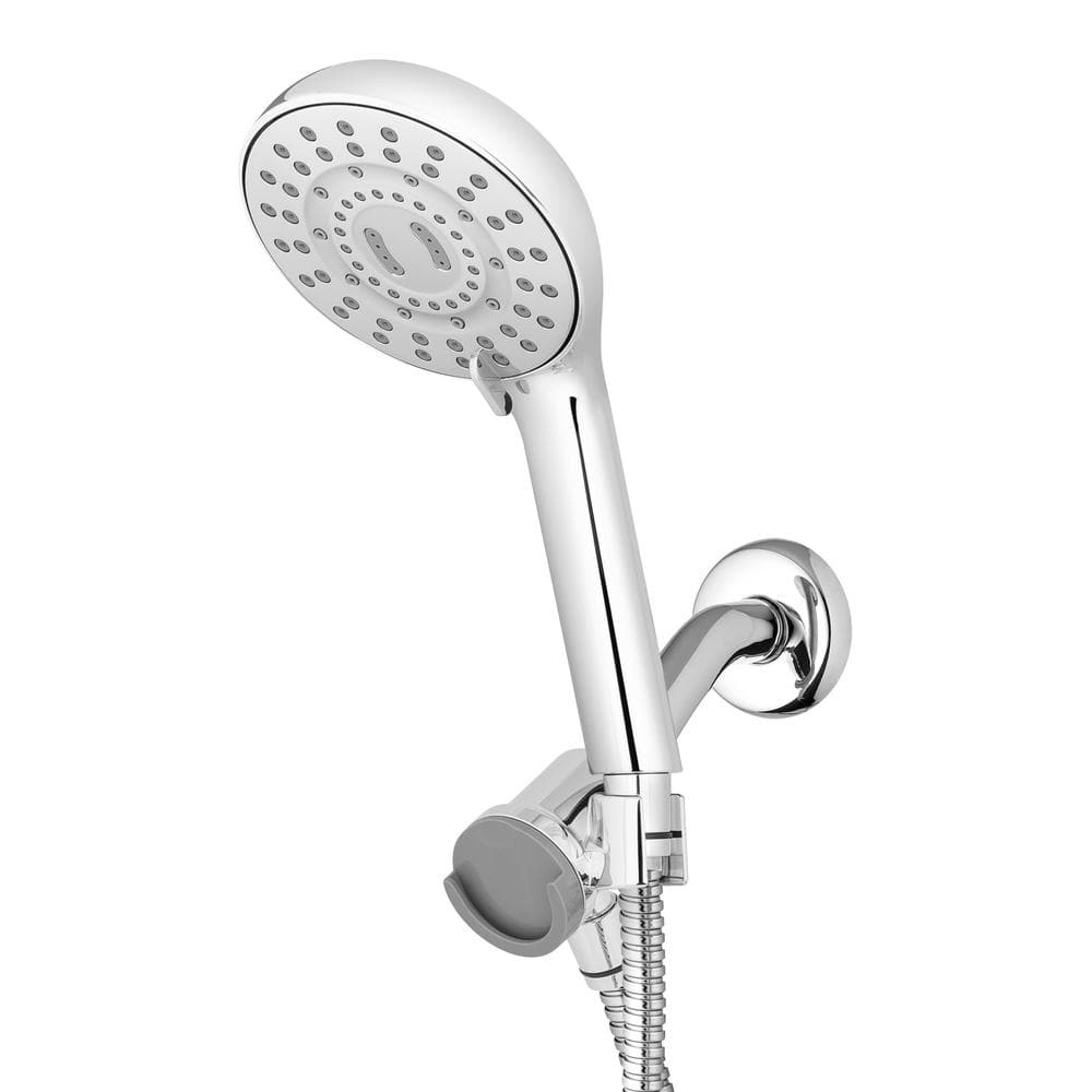 8-Spray Wall Mount Magnet Assist Multi Height Handheld Shower Head 1.8 GPM in Chrome