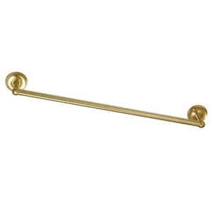 Classic 24 in. Wall Mount Towel Bar in Brushed Brass