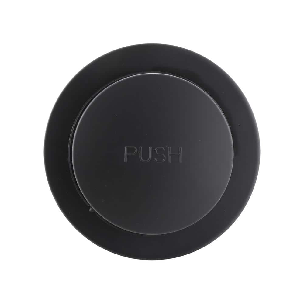 Matte Black Brass Touch-Toe Tub Drain Trim Kit