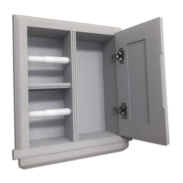 WG Wood Products Hawthorn Recessed Double Toilet Paper Holder in