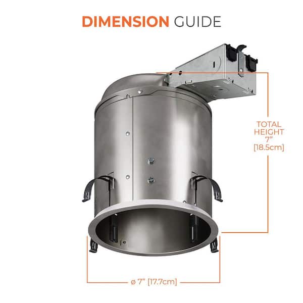 H750 6 in. Aluminum Recessed Lighting Housing for Remodel Ceiling LEDT24 CompliantConnectors, InsulationContact, AirTite