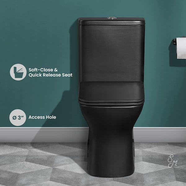 Swiss Madison Carre 10 in. Rough-In 1-piece 1.1/1.6 GPF Dual Flush