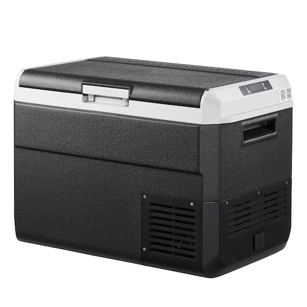 50L Portable Car Refrigerator Freezer, -4°F to 68°F, 12/24V DC and 100-240V AC Compressor Cooler for RV