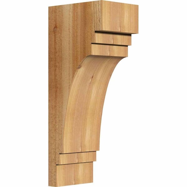Ekena Millwork 6 in. x 8 in. x 20 in. Western Red Cedar Pescadero Rough Sawn Corbel