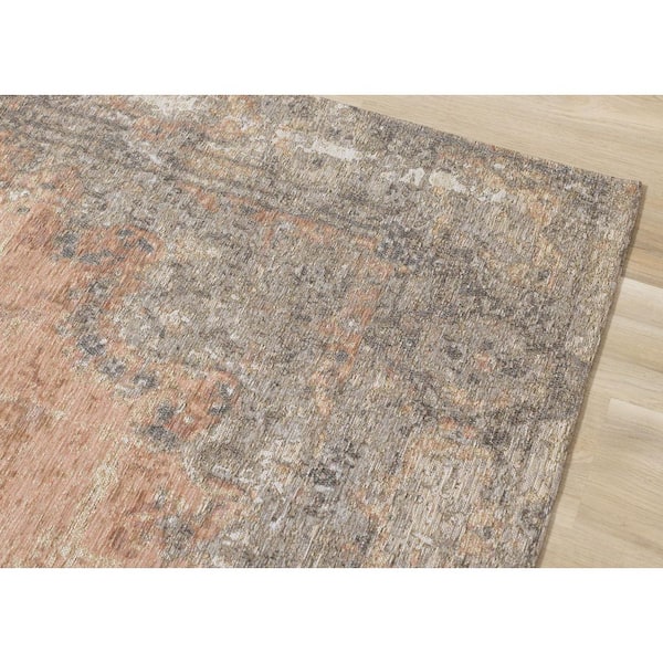 Lirien Collections 5 ft. x 8 ft. Grey Border Indoor Area Rug
