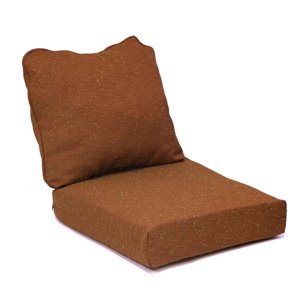 24 in. x 22 in. CushionGuard Deep Seating Outdoor Lounge Chair Cushion in Russet Confetti price history on PriceWatchPro