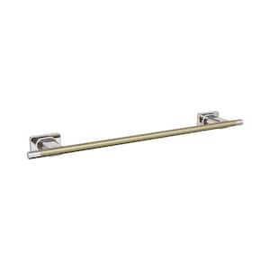 Esquire 18 in. (457 mm) L Towel Bar in Polished Nickel/Golden Champagne