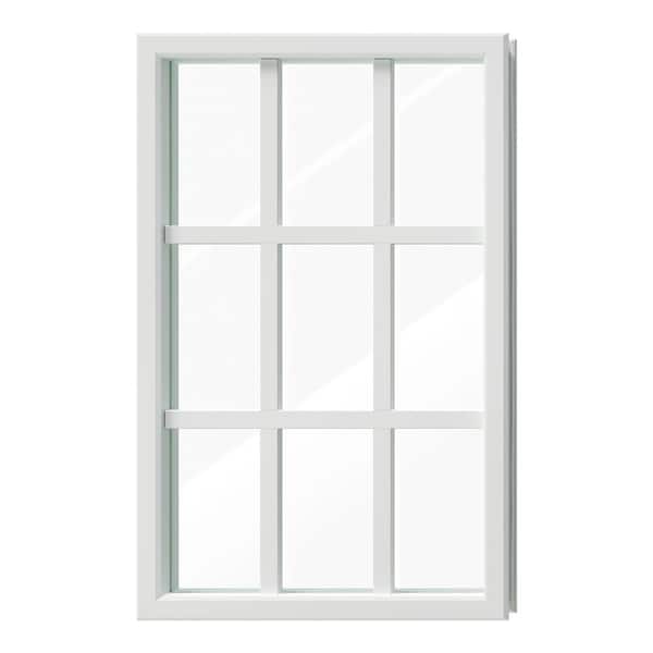 22in x 36in, 9-Lite Clear Tempered Glass Insert Kit Entry Door Glass Inserts Replacement