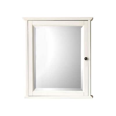 Zenith Early American 22-1/4 in. W x 27 in. H x 5-7/8 in. D Framed  Surface-Mount Bathroom Medicine Cabinet in White MC10WW - The Home Depot