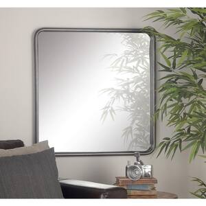 30 in. x 30 in. Square Framed Gray Wall Mirror