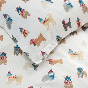 Company Cotton Dogs in Winter Percale Duvet Cover