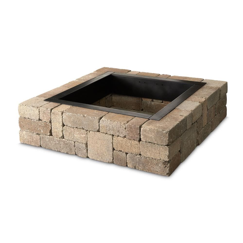 Necessories Victorian 48 in. x 12 in. Square Concrete Wood Burning Santa Fe Fire  Pit Kit 3500017 - The Home Depot