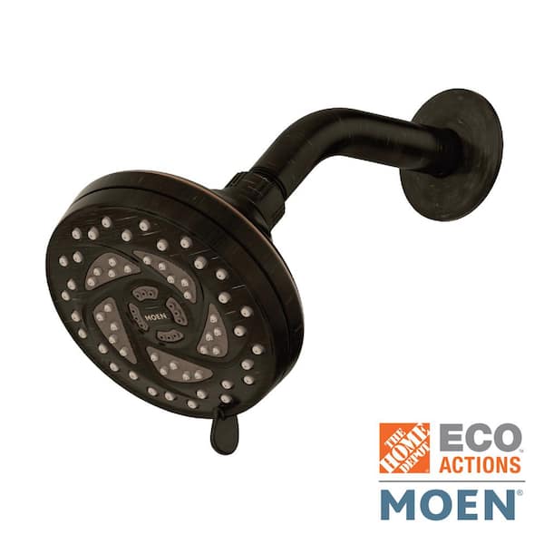 MOEN Propel 5-Spray 4.5 in. Single Wall Mount Low Flow Fixed Adjustable Shower Head in Mediterranean Bronze