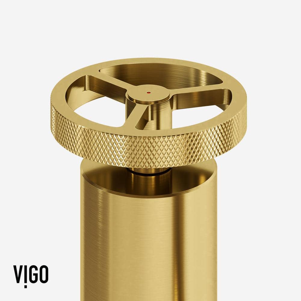 Matte Brushed Gold 12" Bridge Kitchen Faucet with Pull-Out Sprayer