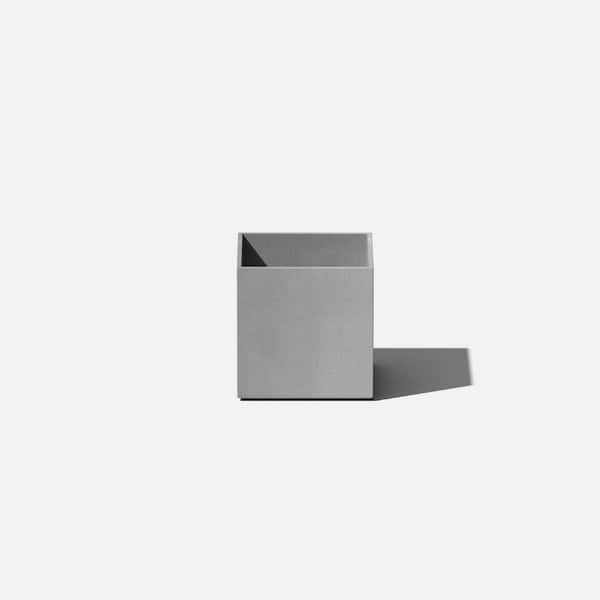 Veradek Geo Cube 5 in. Grey Plastic Planter