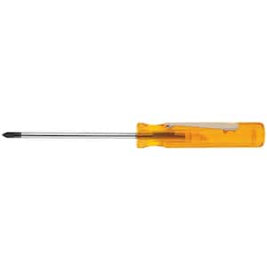 #0 Phillips-Tip Pocket Clip Screwdriver with 2-1/2 in. Round Shank