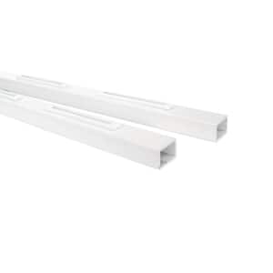 Al13 Home Pure View 6 ft. W x 1.3 in. H Matte White Stair Rail for Glass Panel (Pair)