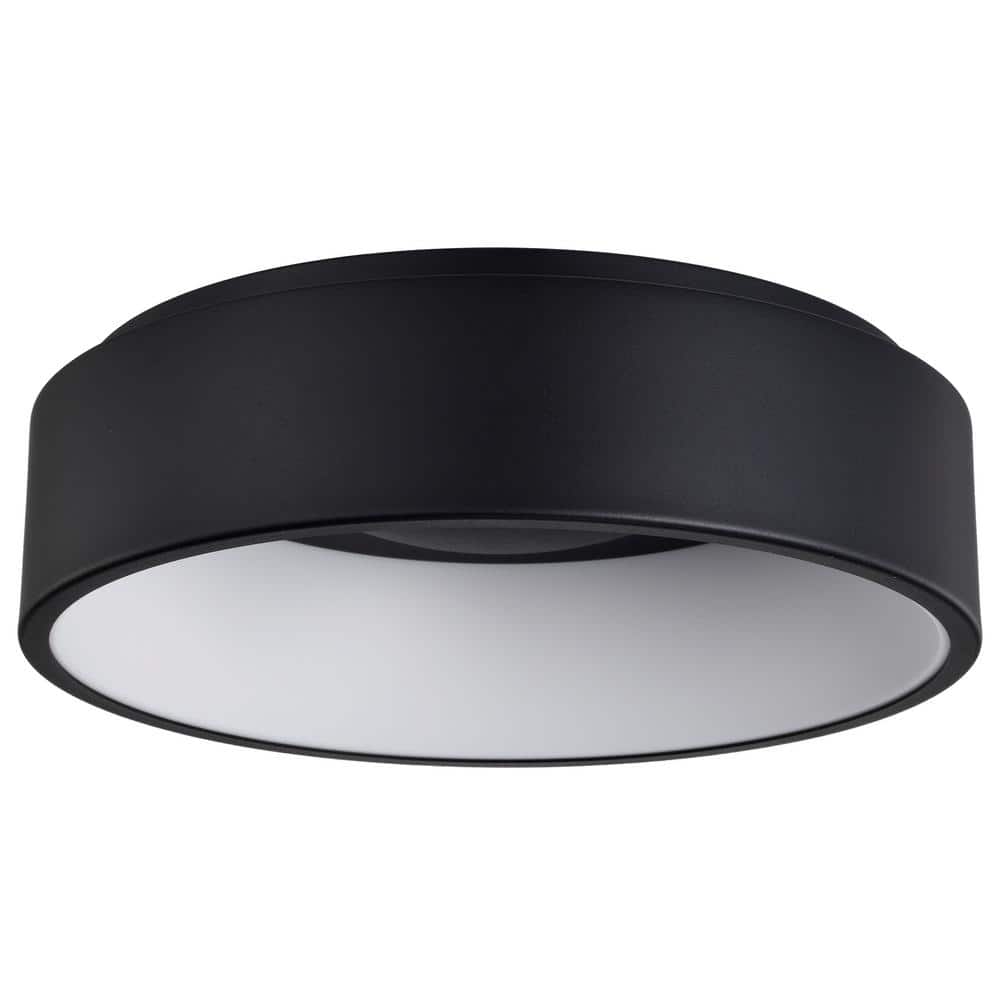 Orbit Modern Black Acrylic LED Flush Mount Light