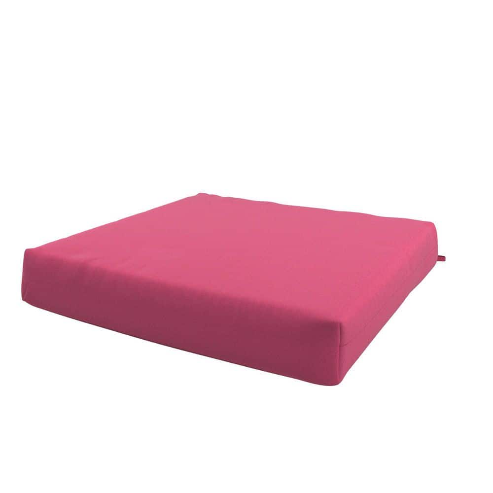 Seat Pad Cushion Set of 2 with Sunbrella Fabric and Memory Foam Core, 18 x 18 in. Hot Pink price history on PriceWatchPro