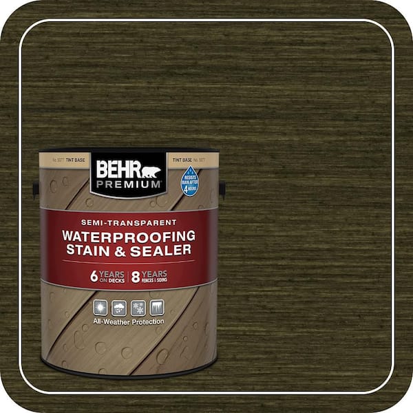 1 gal. #ST-108 Forest Semi-Transparent Waterproofing Exterior Wood Stain and Sealer