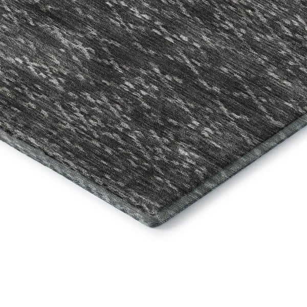 Mayfield Premium Machine Washable Abstract AMF2150 Charcoal 5 ft. x 7 ft. 6 in. Area Rug