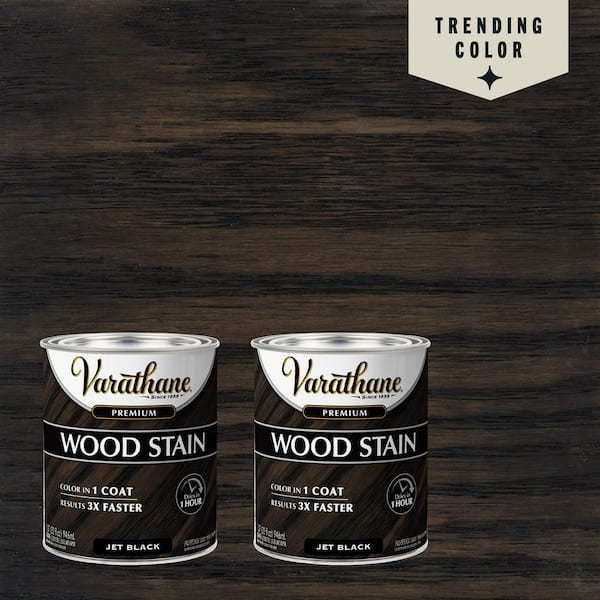 Varathane 1 qt. Jet Black Premium Fast Dry Interior Wood Stain (Case of 2)