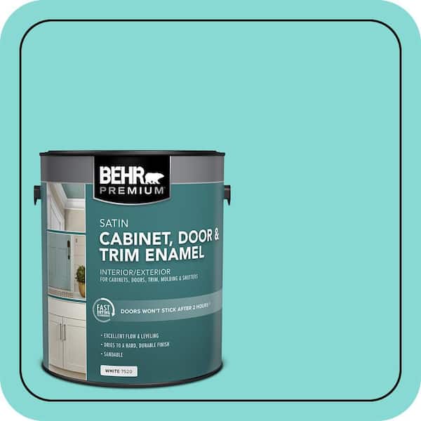 1 gal. #P450-3 Rainwater Satin Enamel Interior/Exterior Cabinet, Door & Trim Paint