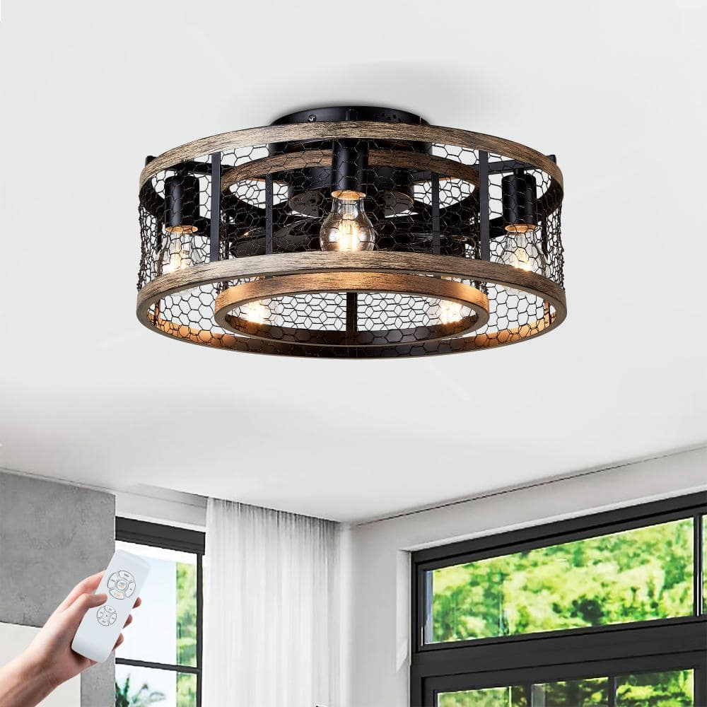 20 in. Black Caged Reversible Quiet DC Motor Ceiling Fan with Remote Control Reversible price history on PriceWatchPro