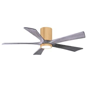 Irene-5HLK 52 in. Integrated LED Indoor/Outdoor Brown Ceiling Fan with Remote and Wall Control Included