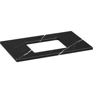 Silestone 37 in. W x 22.4375 in. D Quartz Rectangle Cutout with Vanity Top in Eternal Marquwith