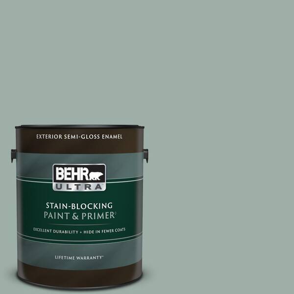 BEHR ULTRA 1 gal. Home Decorators Collection #HDC-CT-22 Aged Jade Semi-Gloss Enamel Exterior Paint & Primer