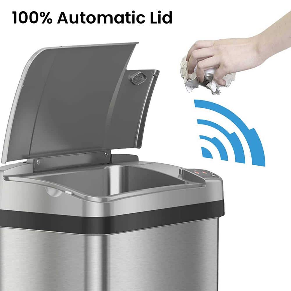 Touchless Stainless Steel 4 Gallon Motion Sensor Trash Can