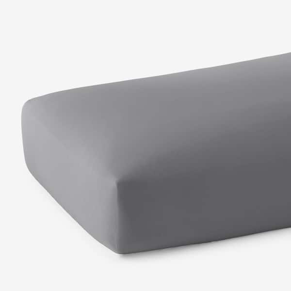The Company Store Legends Hotel Supima Cotton Percale Extra Deep Pewter Queen Fitted Sheet