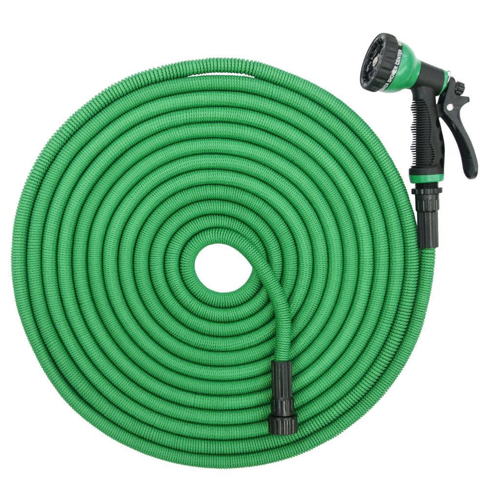iLIVING Patented Expandable Garden Hose - Heavy Duty Superior Strength, Extra Strong Brass Connectors, with 9 Spray Nozzle, Lightweight