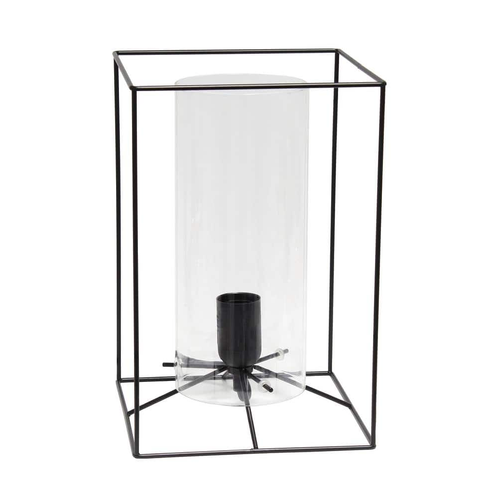 JONATHAN Y Augustine 26 in. Smoked Gray Glass Table Lamp JYL4003A - The  Home Depot