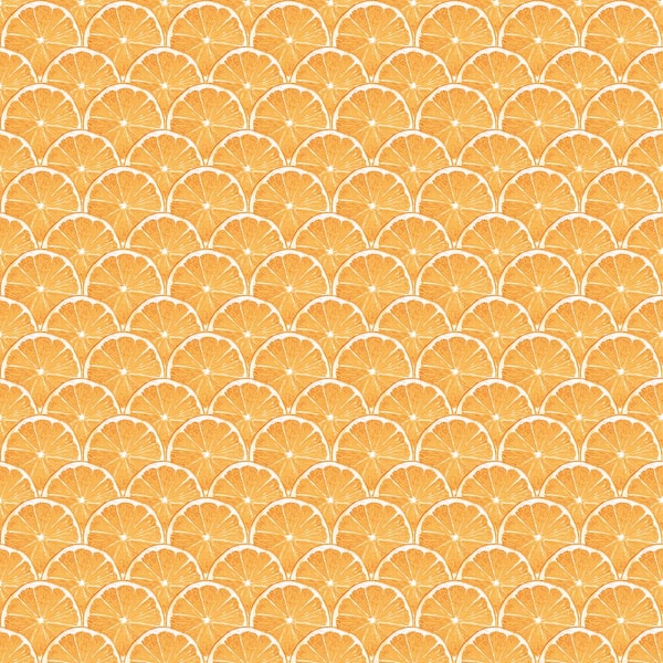 Unbranded Orange Scallop Orange Matte Finish Vinyl on Non-Woven Non-Pasted Wallpaper Roll