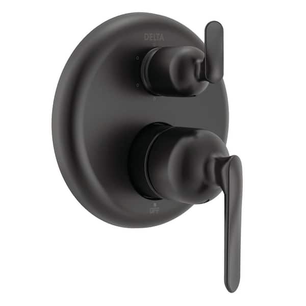 Bonacci 6-Setting Integrated Diverter 2-Handle Valve Trim Kit in Matte Black (Valve Not Included)