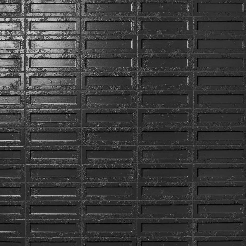 Marlow Antique Black 3.14 in. x 10.62 in. 3D Textured Matte Ceramic Wall Tile (3.25 Sq. Ft. / Case) price history on PriceWatchPro