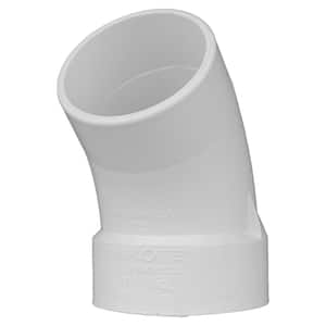 12 in. PVC DWV 45-Degree Hub x Spigot Street Elbow Fitting