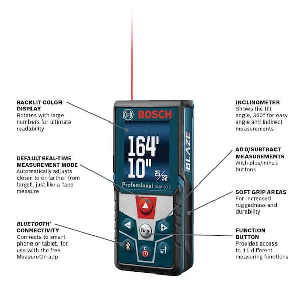 Bosch GLM 50C Professional Laser Distance Measure with Blutooth 