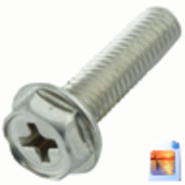Everbilt #6-32 x 1-1/2 in. Zinc Plated Phillips Hex Machine Screw (50-Pack)