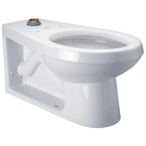 Wall-Mounted Elongated Toilet Bowl Only in White