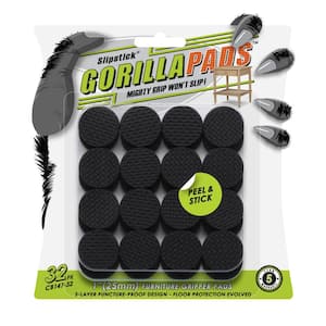 GorillaPads 1 in. Round Peel and Stick Gripper Pads (32-pack)
