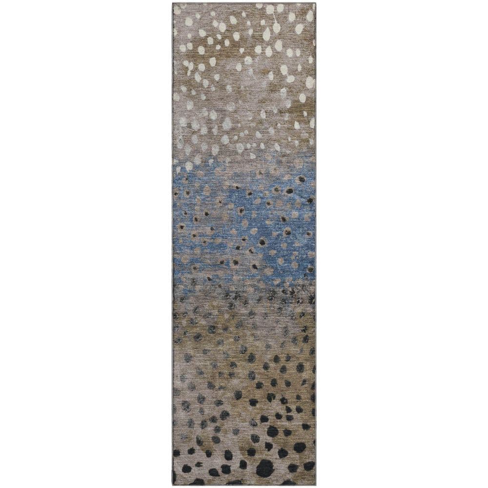 Mayfield Premium Machine Washable Abstract AMF1366 Khaki 2 ft. 3 in. x 7 ft. 6 in. Runner Rug price history on PriceWatchPro