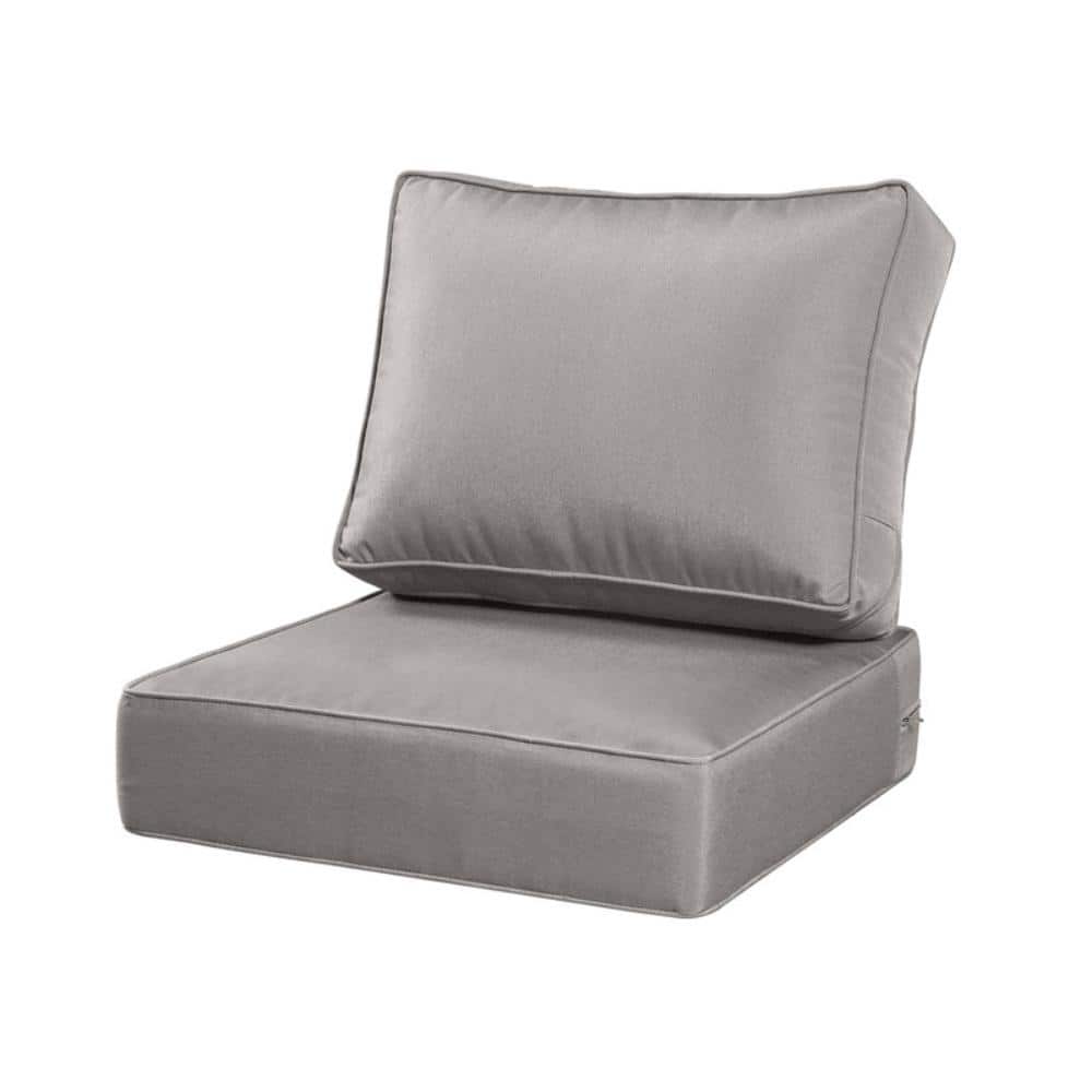 Outdoor Deep Seat & Back Cushion Set 24 x 24IN Patio Furniture with Removable Cover for Couch Sectional Sofa,Grey price history on PriceWatchPro